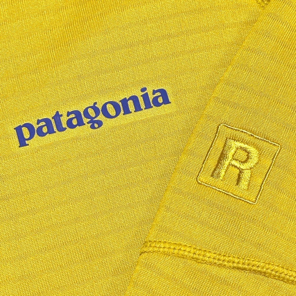 Patagonia R1 Hoody Womens XL Polartec Power Grid Half Zip Waffle Fleece Yellow - Picture 4 of 12